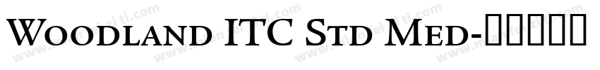 Woodland ITC Std Med字体转换
